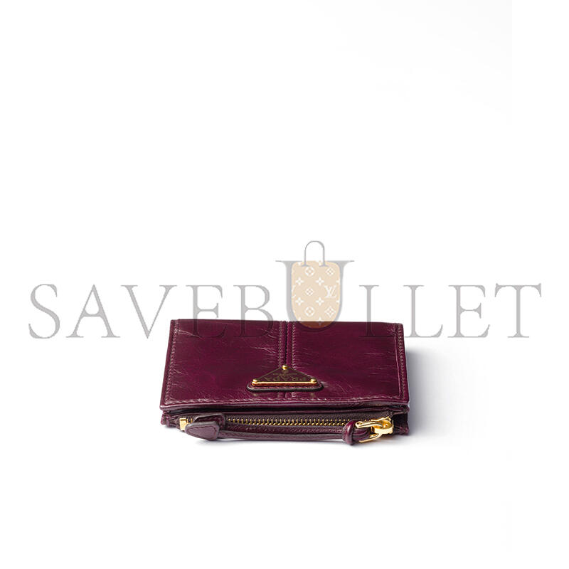 Pra*a small leather wallet 1ml050 (11.5*8cm)